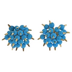 Aletto Bros. Turquoise Charm Gold Earrings