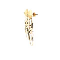 Aletto Brothers Orecchini Geometrici Multi Looping in Oro Giallo 18K e Diamanti