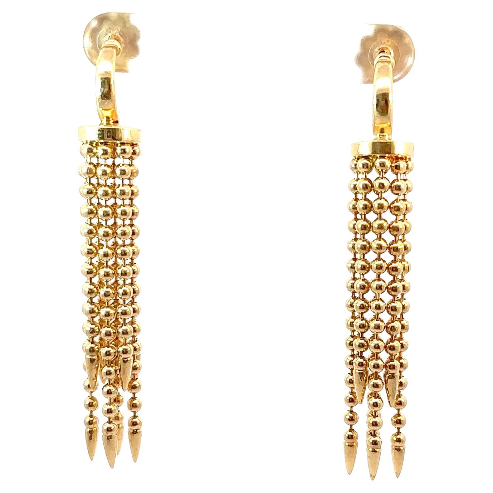 Aletto Brothers 18K Yellow Chain Drop Earrings