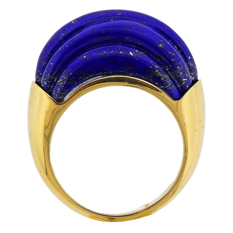 Aletto Brothers Carved Lapis Lazuli Gold Ring For Sale at 1stDibs | lapis  lazuli ring