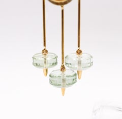 Aletto Brothers Dangle Drop Earrings In 18Kt Gold With 24 Ctw In Green Amethysts