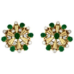 Boucles d'oreilles Aletto Brothers en diamants et émeraudes