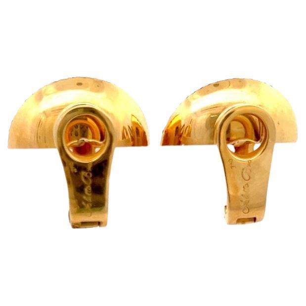 Women's Aletto Brothers Diamond Ruby 18K Yellow Gold Lever-Back Earrings For Sale