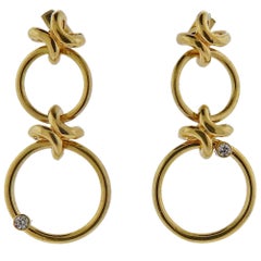 Aletto Brothers Gold Diamond Link Earrings