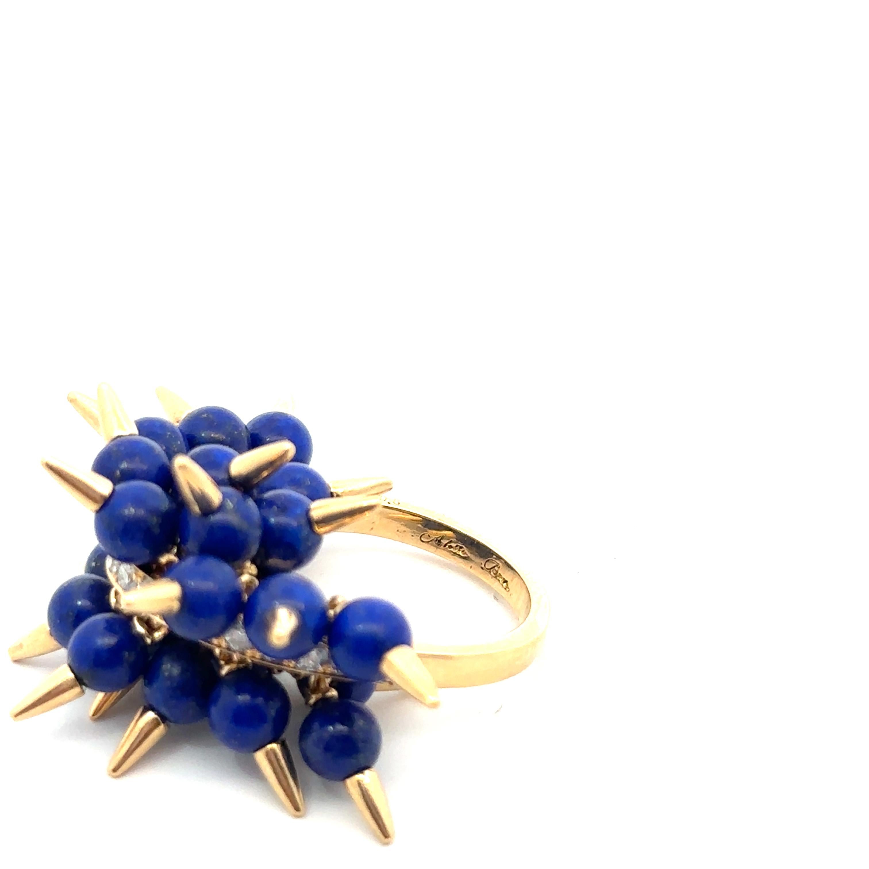 Perlina Aletto Brothers: anello con perline in oro e lapis in vendita