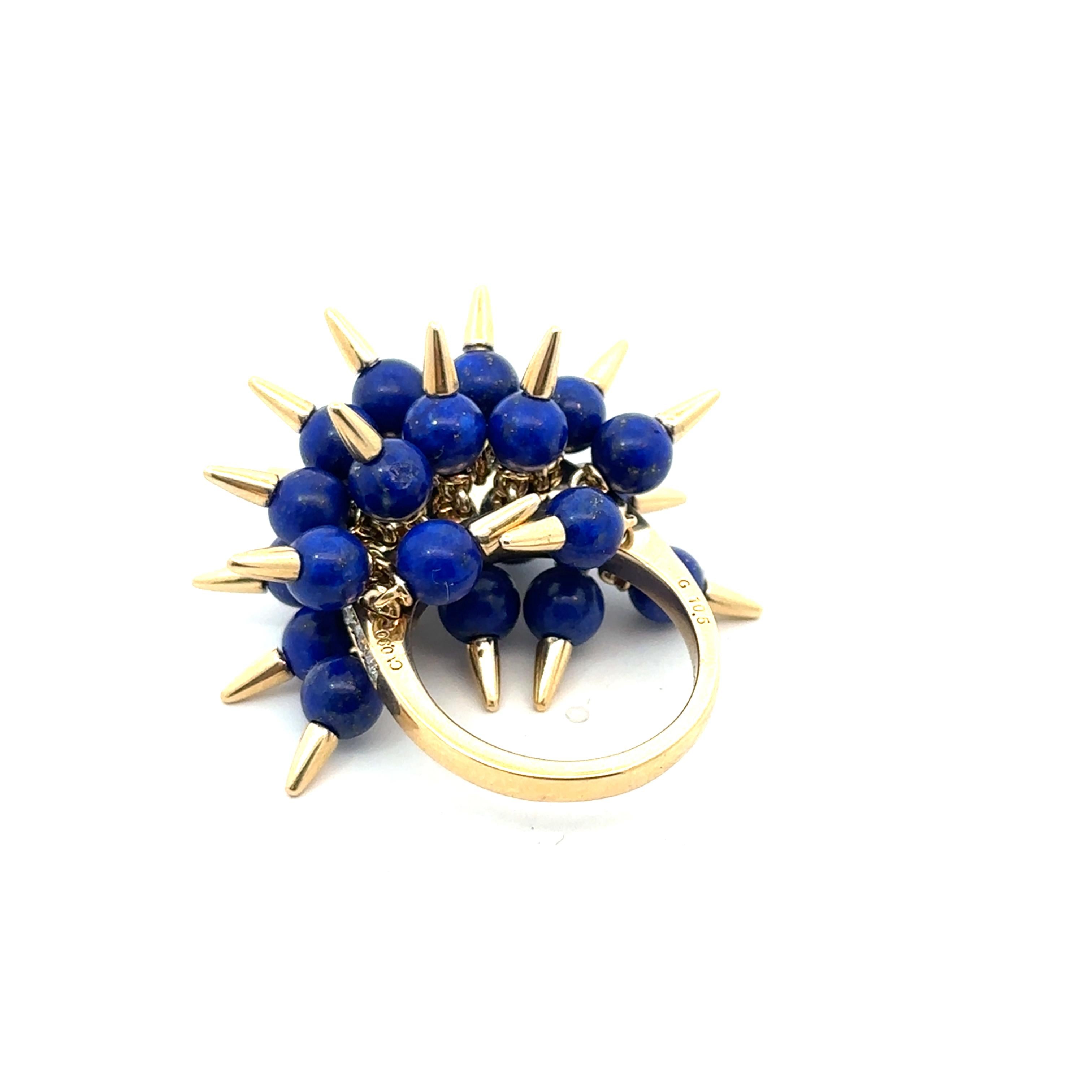 Aletto Brothers: anello con perline in oro e lapis In condizioni Nuovo in vendita a Boca Raton, FL