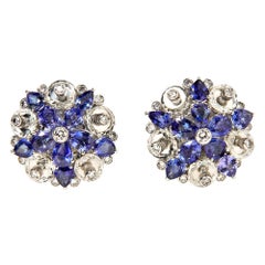 Sapphire Clip-on Earrings