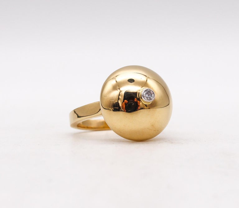 Aletto Brothers Stackable Large Round Ring in 18kt Yellow Gold with a