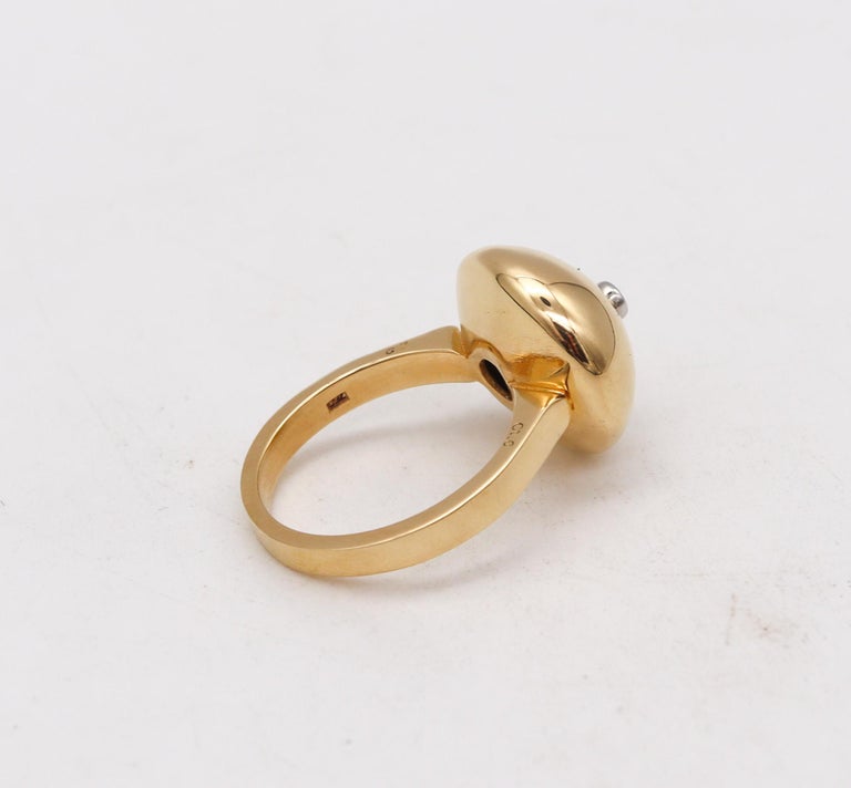 Aletto Brothers Stackable Large Round Ring in 18kt Yellow Gold with a