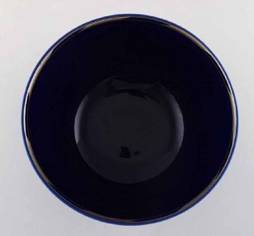 Danish Alev Siesbye for Royal Copenhagen, Bowl of Porcelain Decorated with Blue Glaze