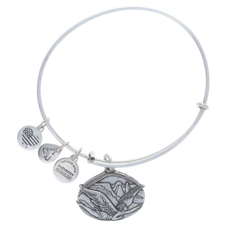 Alex and Ani Guardian of Freedom Bracelet - Silver Toned Angel Adjustable Size For Sale