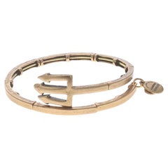 Alex and Ani Trident Wrap Bracelet Gold Toned Vintage Sixty-Six Adjustable Fit