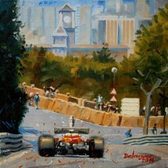 - "Niki Lauda · Montjuïc 1975 · Ferrari 312T" original acrylic painting