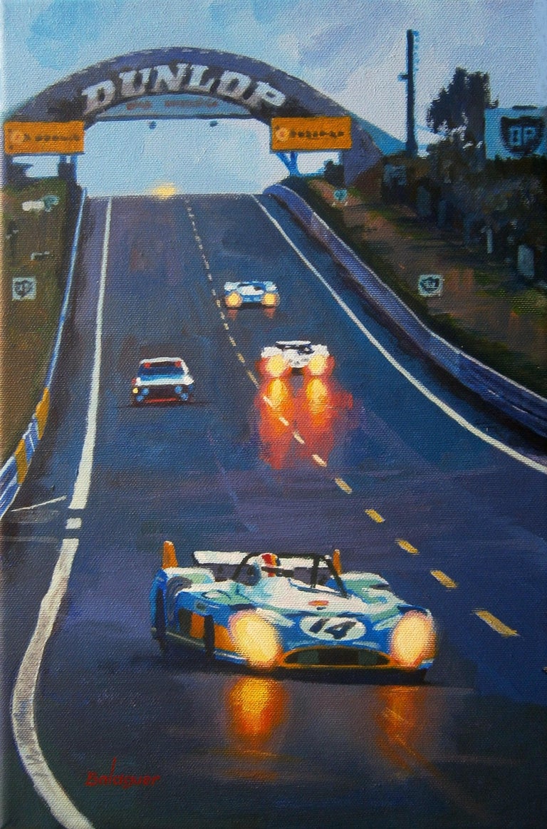 Alex BALAGUER Figurative Painting - 314  François Cevert Le Mans 1972 Matra-Simca MS670 original acrylic painting