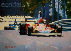 BALAGUER - OIL WOOD ORIGINAL - "Niki Lauda Montjuïc 1975 Ferrari 312T" 2018