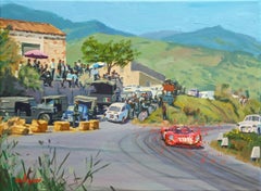 Balaguer  Car. Targa Florio 1967. Ferrari Dino 206P   original acrylic