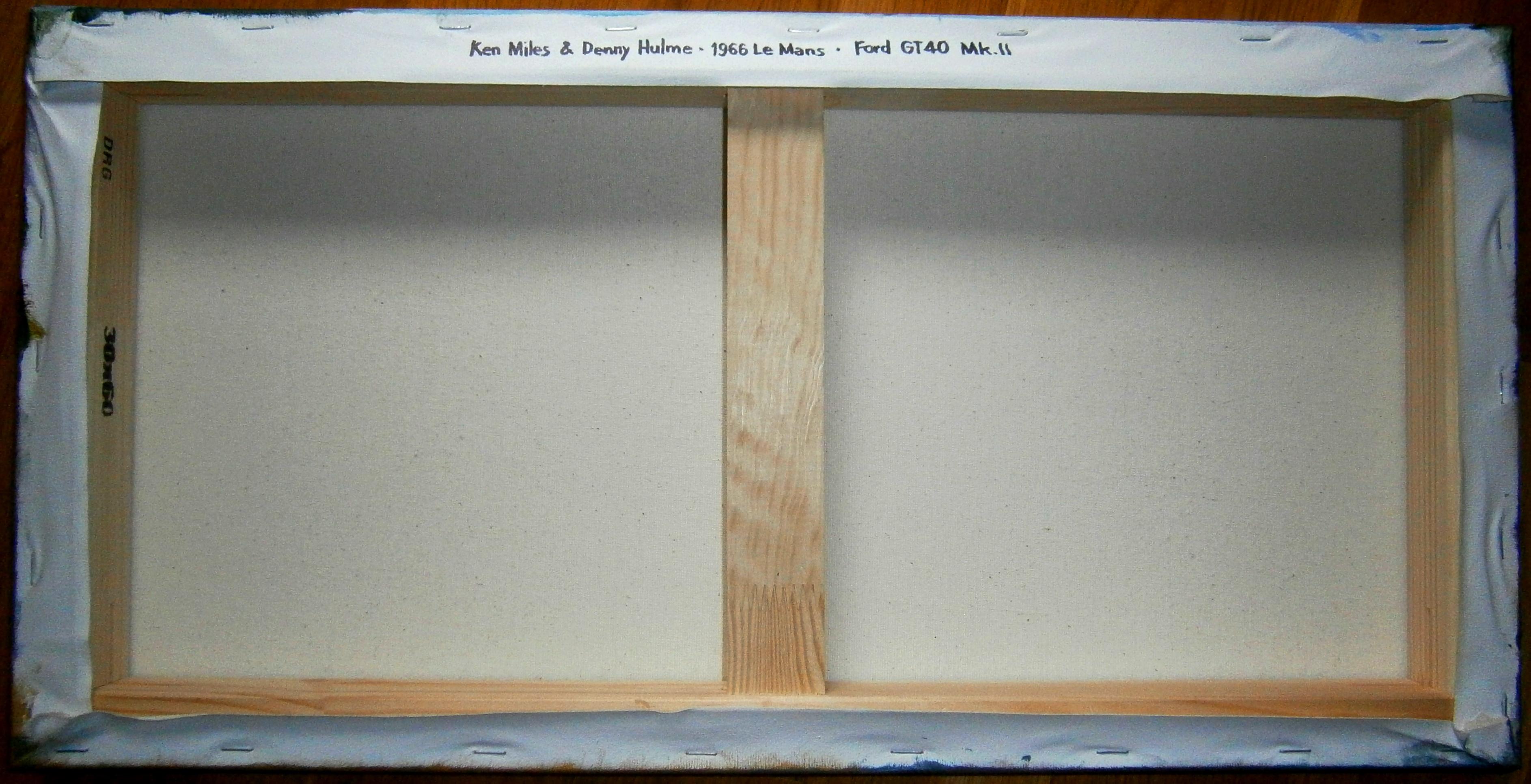 Balaguer 17 Autorennen  Ken Miles&Denny Hulme. Ford GT40MK.II. Originalgemälde im Angebot 1