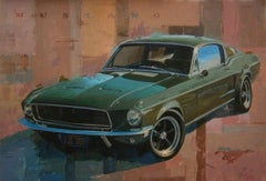  Balaguer   Classic Car original acrylic canvas painting
