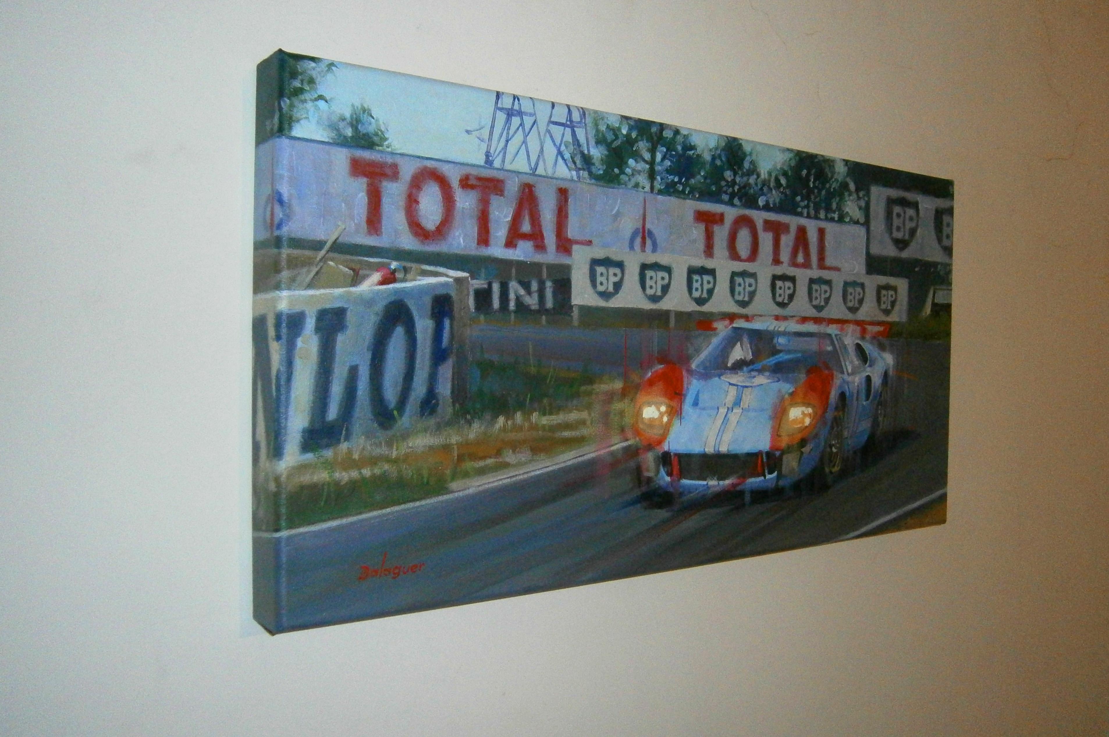 Balaguer  Car Races  Ken Miles&Denny Hulme. Ford GT40MK.II. original painting - Painting by Alex BALAGUER