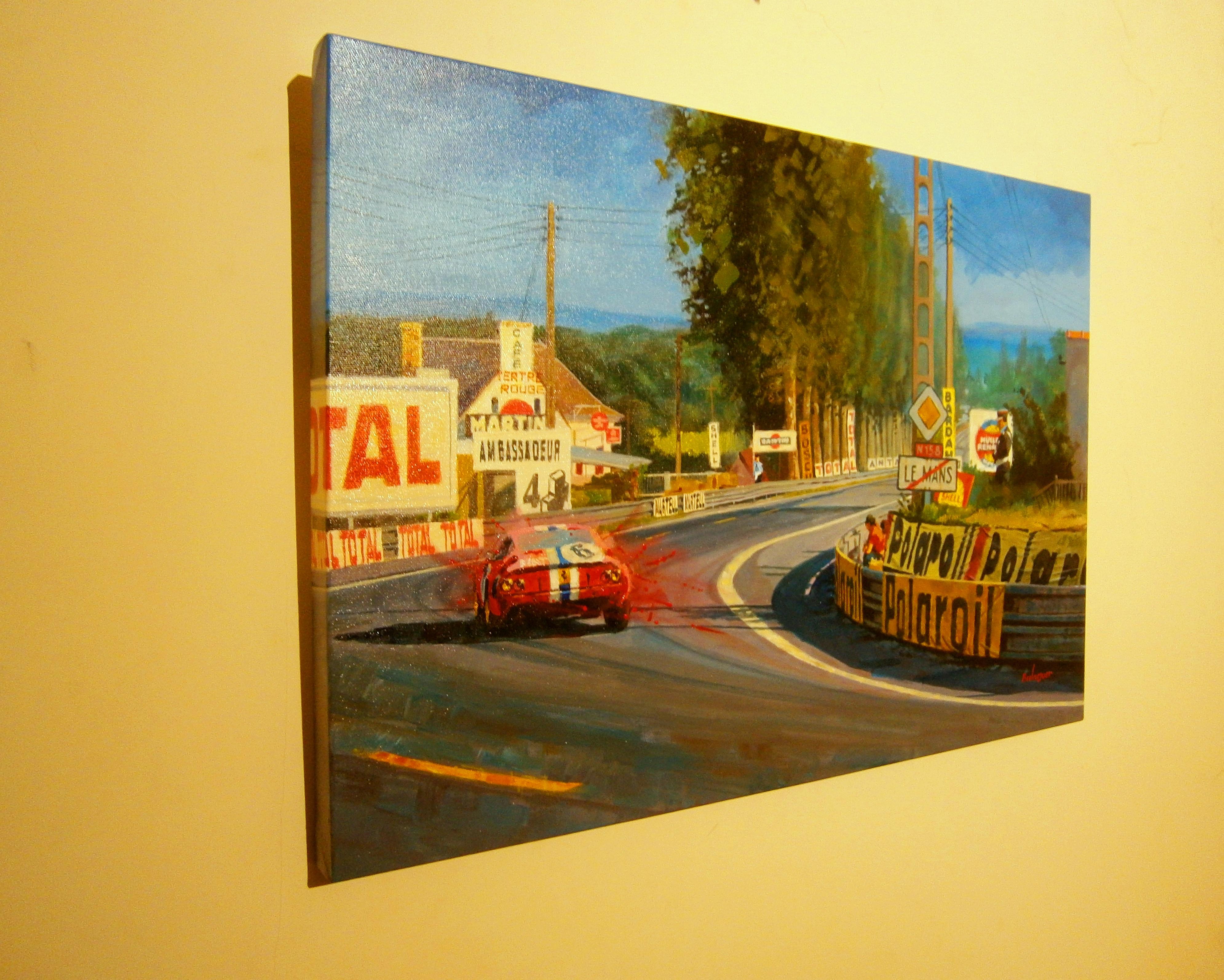 Balaguer  Gare automobilistiche  Le Mans 1973 Ferrari 365 GTB/4. originale - Painting di Alex BALAGUER