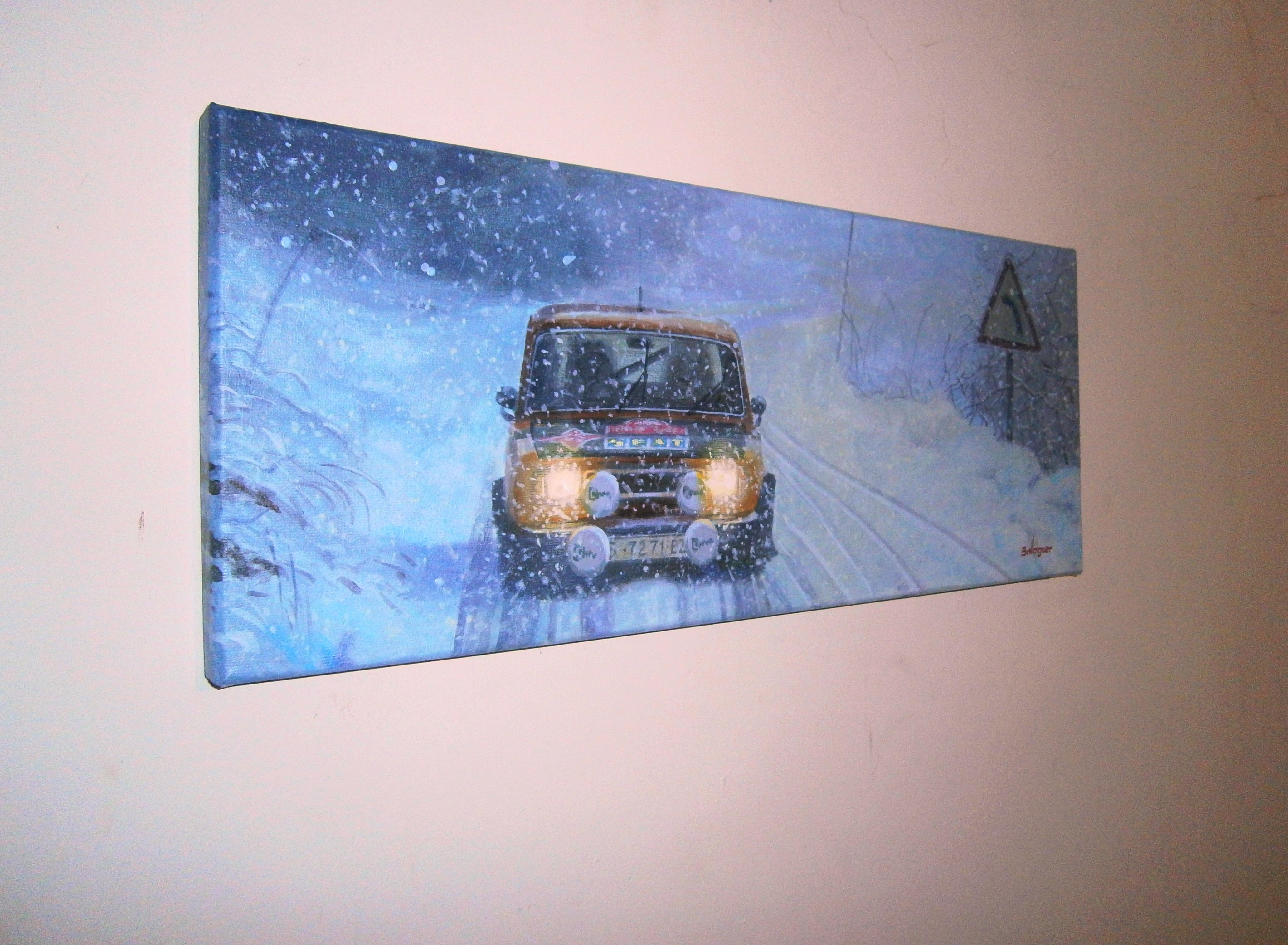 Balaguer 22 Rally de coches Montecarlo 1977. Seat 124 Especial. pintura original - Painting de Alex BALAGUER