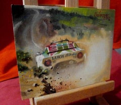 Balaguer  25  Rally Car  Lancia Stratos  HF 1976 original acrylic painting