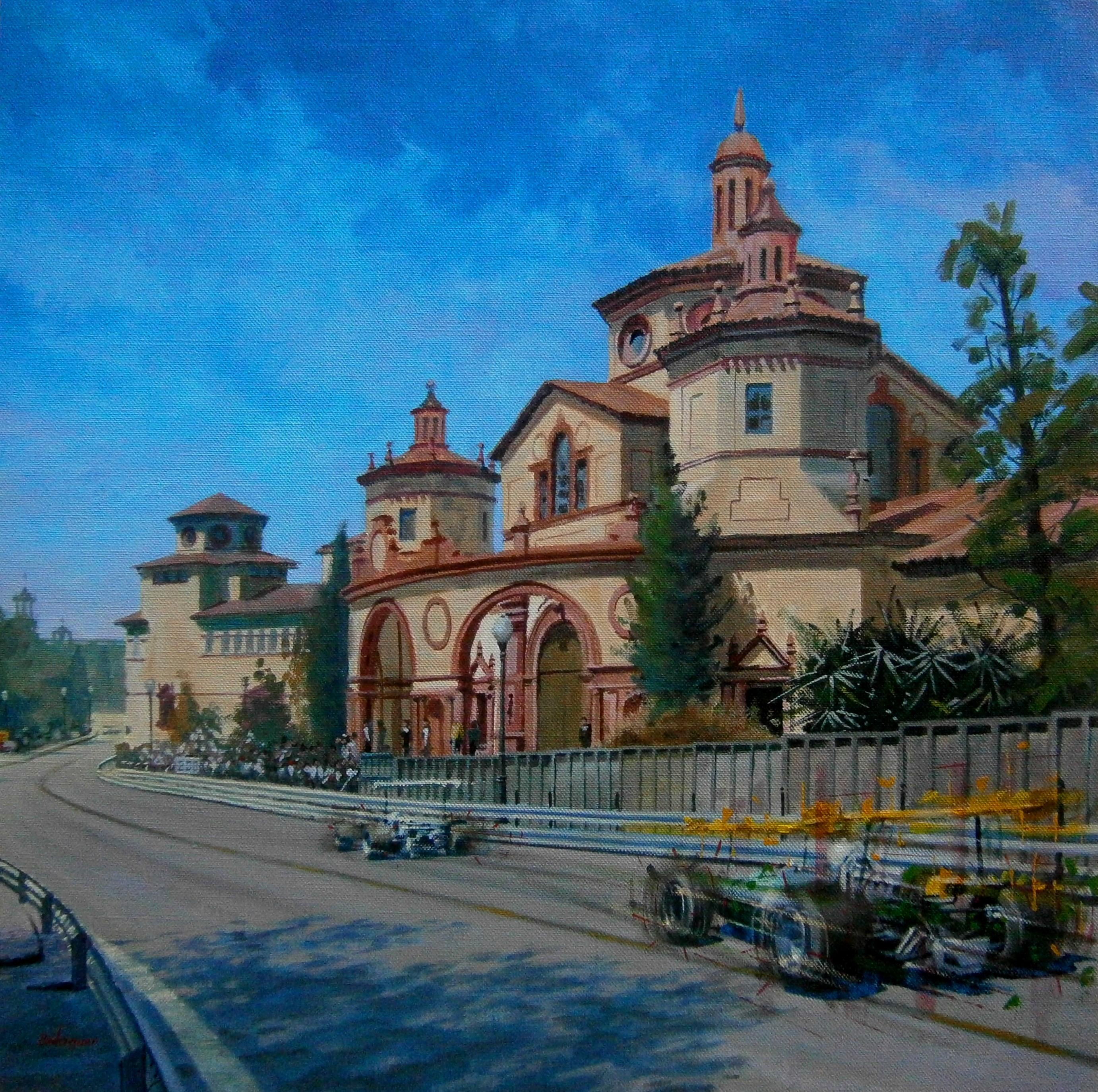 Balaguer 291 Gare automobilistiche  Brabham BT24. Brabham BT26A. Montjuic 1969 - Painting di Alex BALAGUER