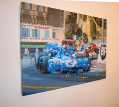 Balaguer 302 Car Races Francois Cevert y Helmut Marko. 1972. dipinto originale