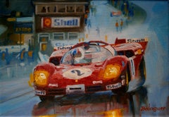 Balaguer Car Races Ferrari 512S. original acrylic painting