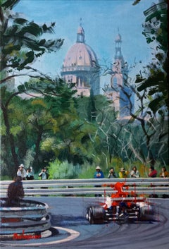 Balaguer 381. Niki Lauda. Montjuit 1973 original acrylic painting