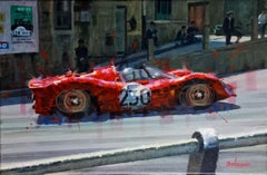 Balaguer 382 Vacarella and Vandini Targa Florio 1966 original acrylic painting