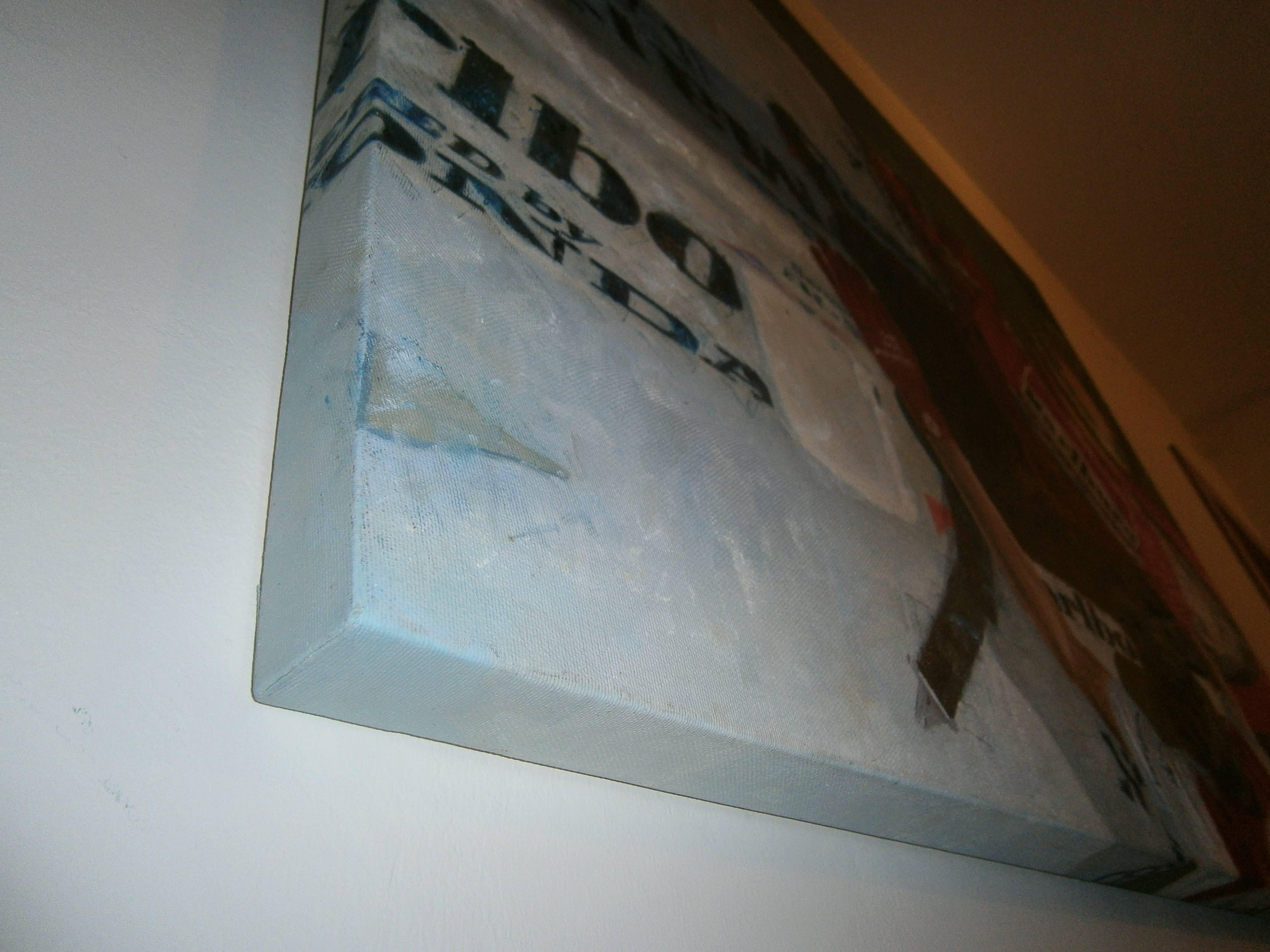 Balaguer 15 gare di auto Senna 1989. Pittura acrilica figurativa originale di un'auto - Painting Contemporaneo di Alex BALAGUER