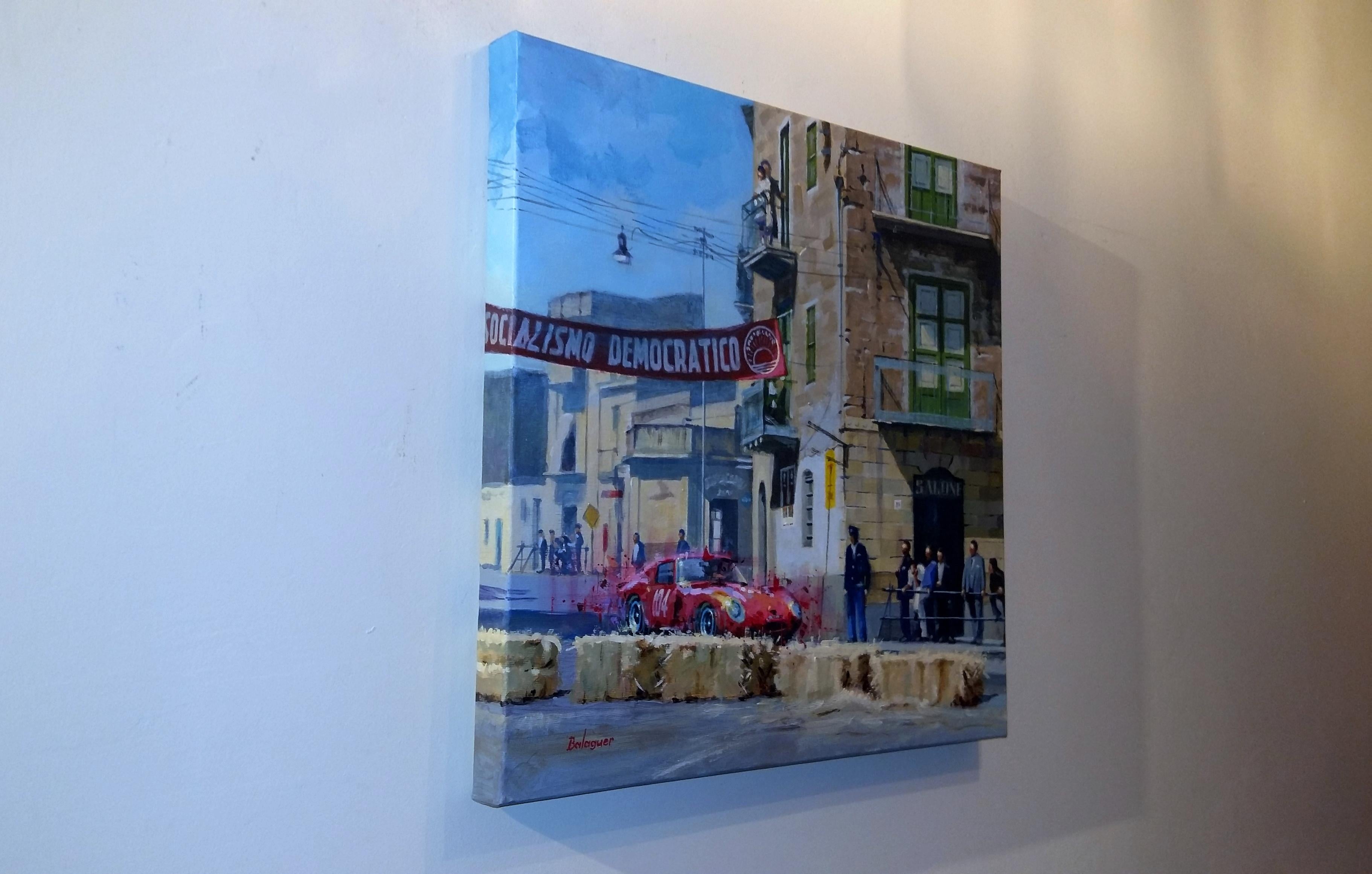 Balaguer 6 Autorennen  340   Targa Florio  Original-Acrylgemälde – Painting von Alex BALAGUER