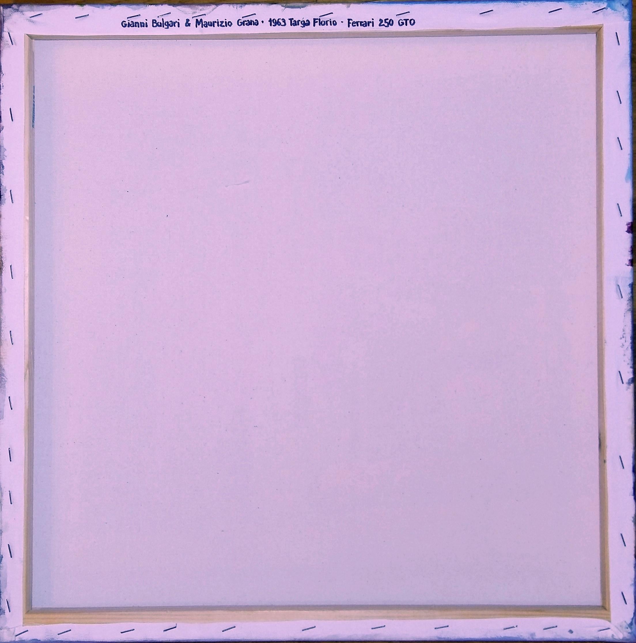 Balaguer 6 Autorennen  340   Targa Florio  Original-Acrylgemälde (Grau), Figurative Painting, von Alex BALAGUER