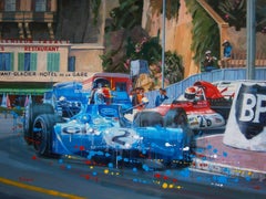 Balaguer 302 Car Races Francois Cevert y Helmut Marko. 1972. original painting