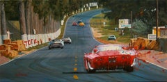 Balaguer 9 Car Races Le Mans 1965 - Iso Grifo A3/C. original painting