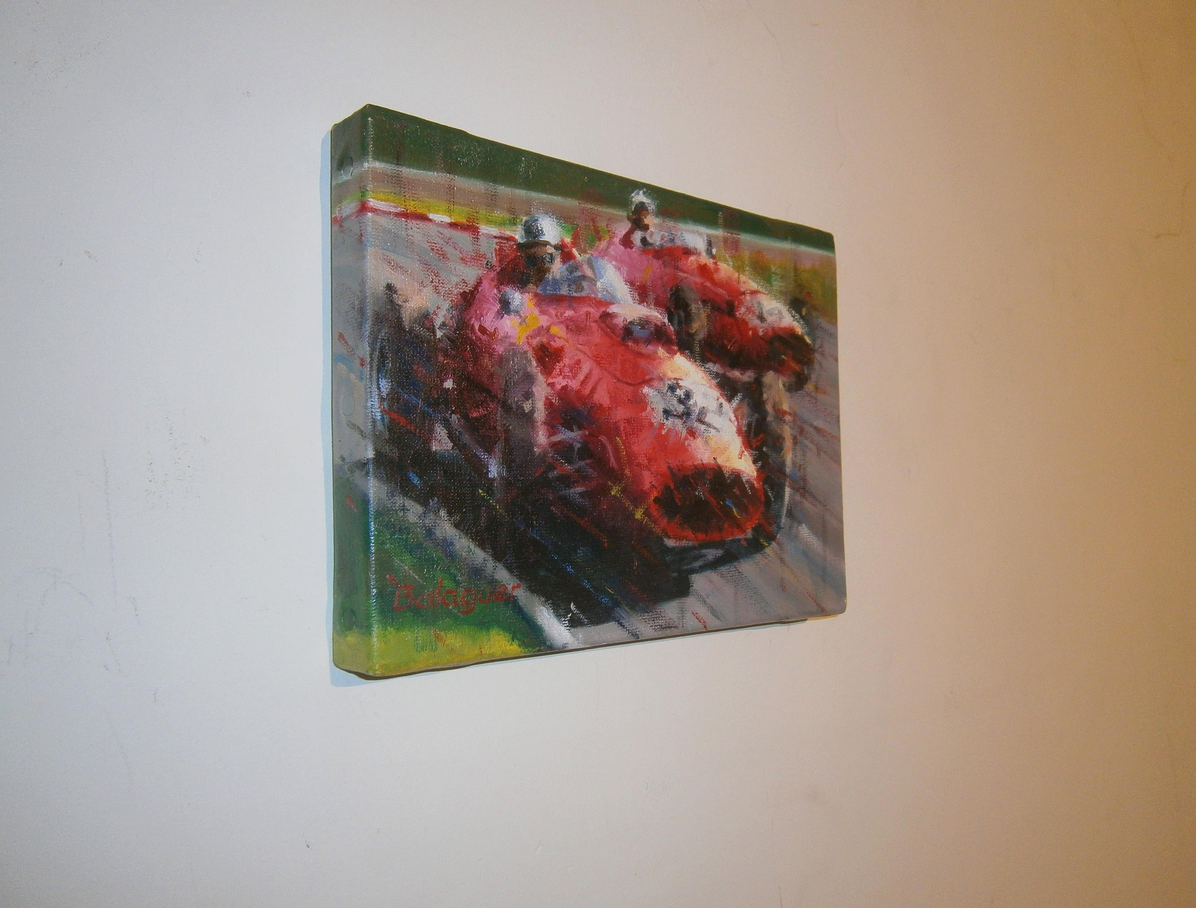 Balaguer  Coche de carreras  Rojo   Ferrari 246. original - Painting de Alex BALAGUER