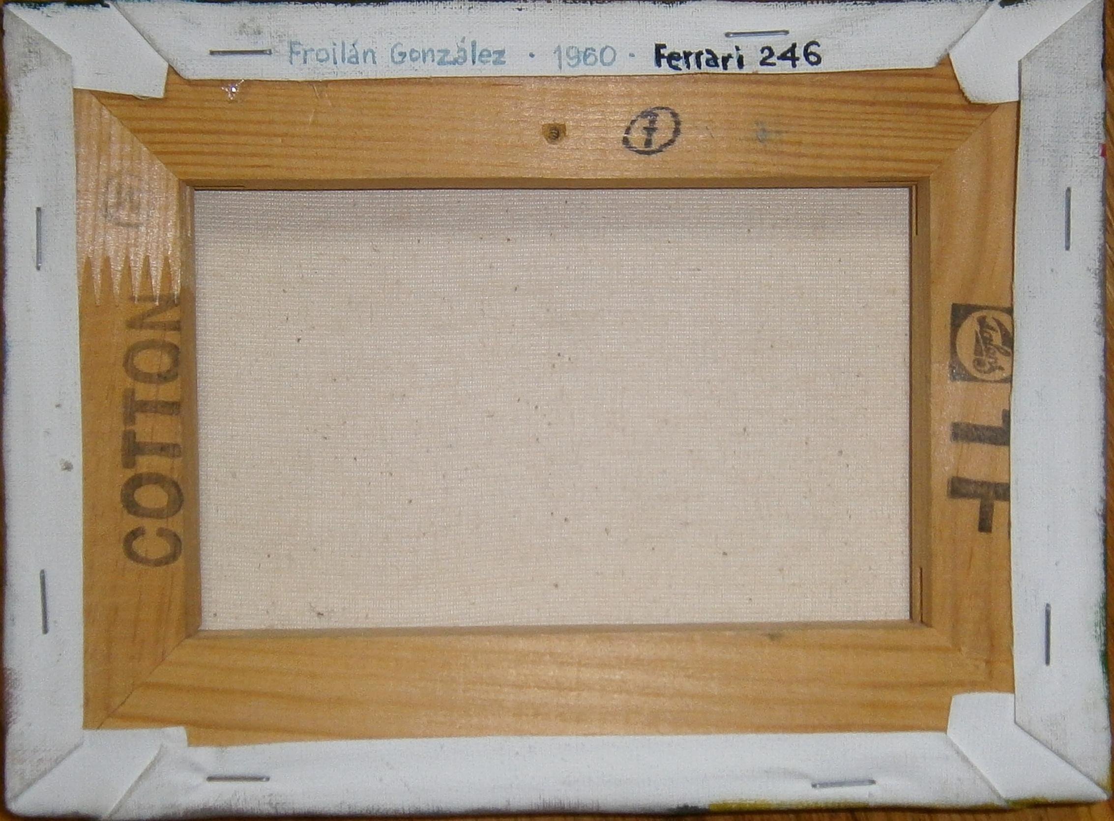 Froilán González. Ferrari 246. pintura original
Durante su infancia, Àlex Balaguer empezó a dibujar automóviles que simbolizaban la marca de Maranello.
Autodidacta en el mundo del arte, Balaguer decidió unir su gran afición por el automovilismo y la