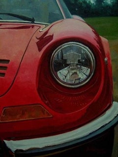 Balaguer  Voiture   "Ferrari 246 GT Dino - 1969" peinture acrylique originale