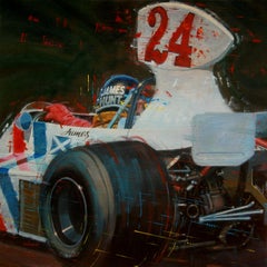 Balaguer     Car races   1975 Hesketh 308 " original realist acrylic painting