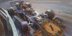 Carreras de coches Balaguer Emerson Fitipaldi. Lotus 72E Ford. pintura original