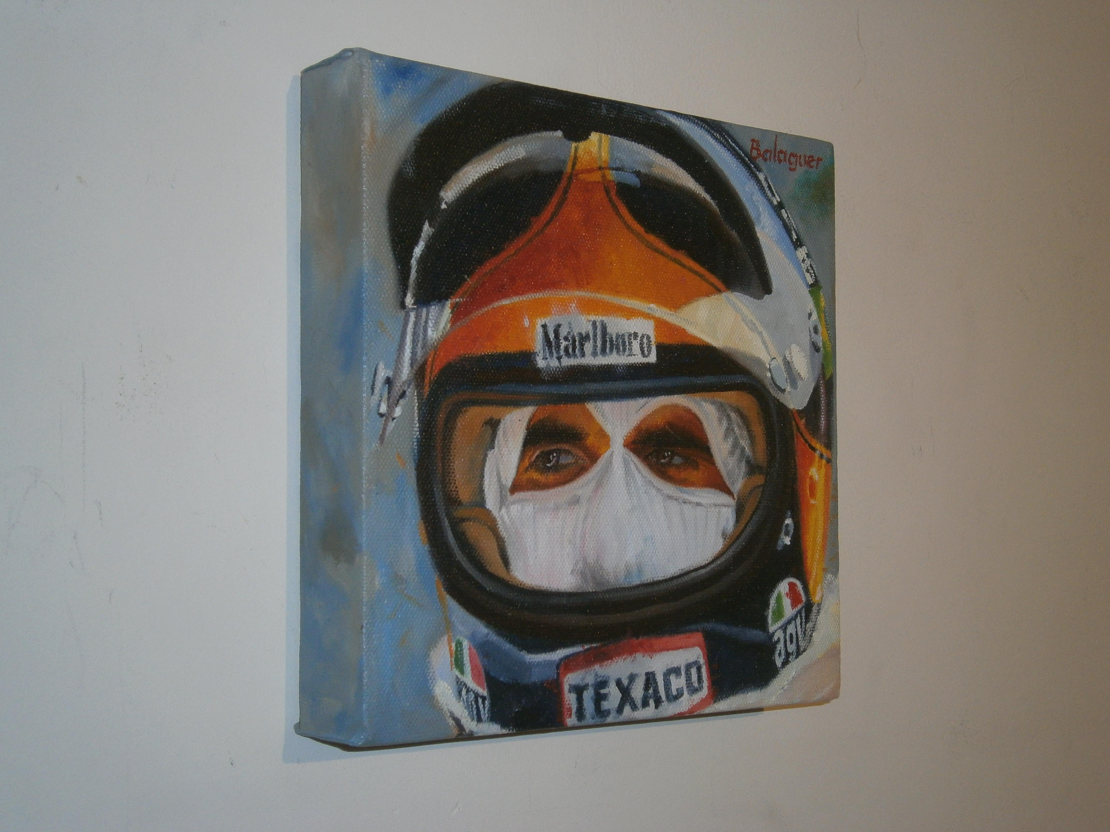 Balaguer  Gare automobilistiche   Emerson Fittipaldi    acrilico originale - Painting di Alex BALAGUER