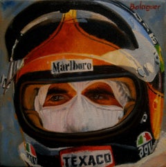 Balaguer  Auto-Rennen   Emerson Fittipaldi    orig. Acryl
