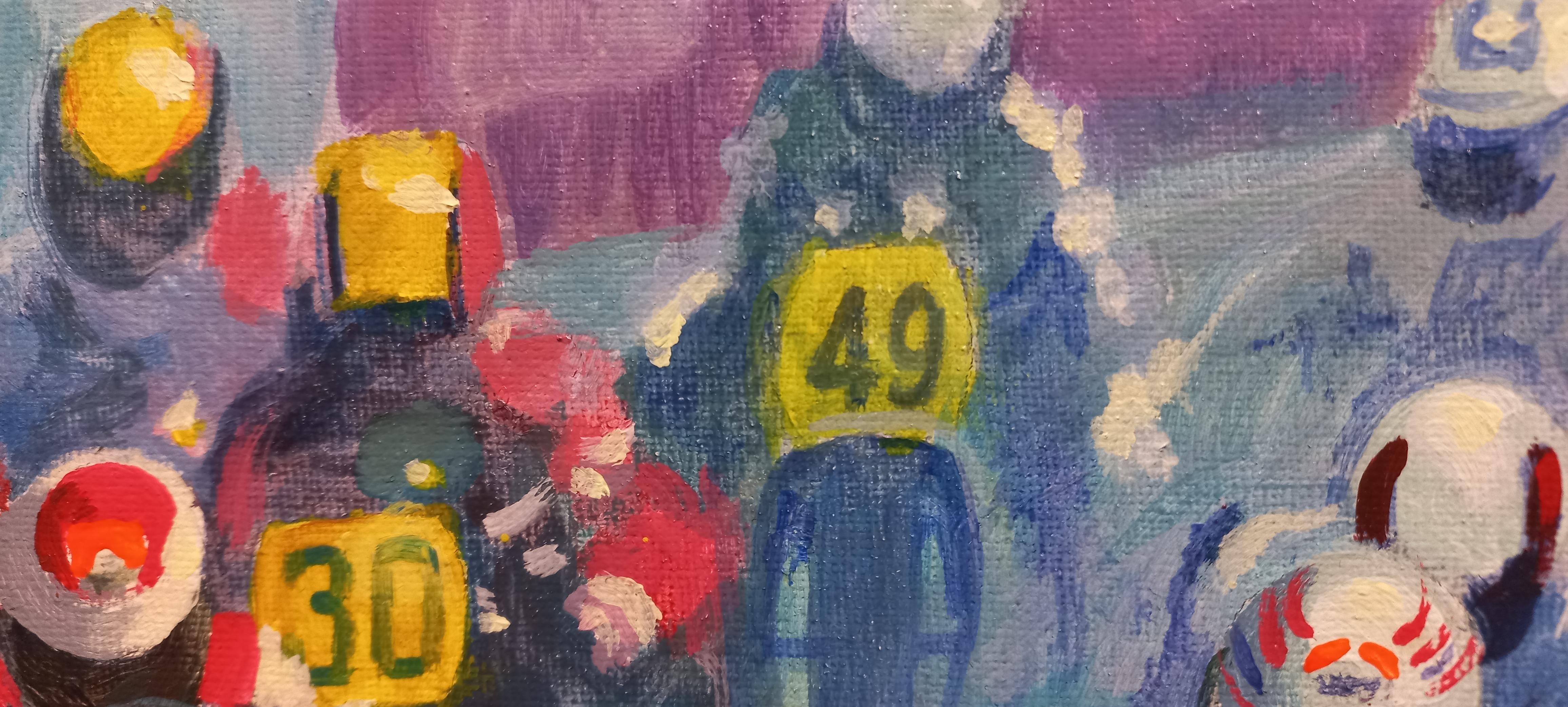 Balaguer 7 Gare automobilistiche Imola 1988   . pittura acrilica originale 1