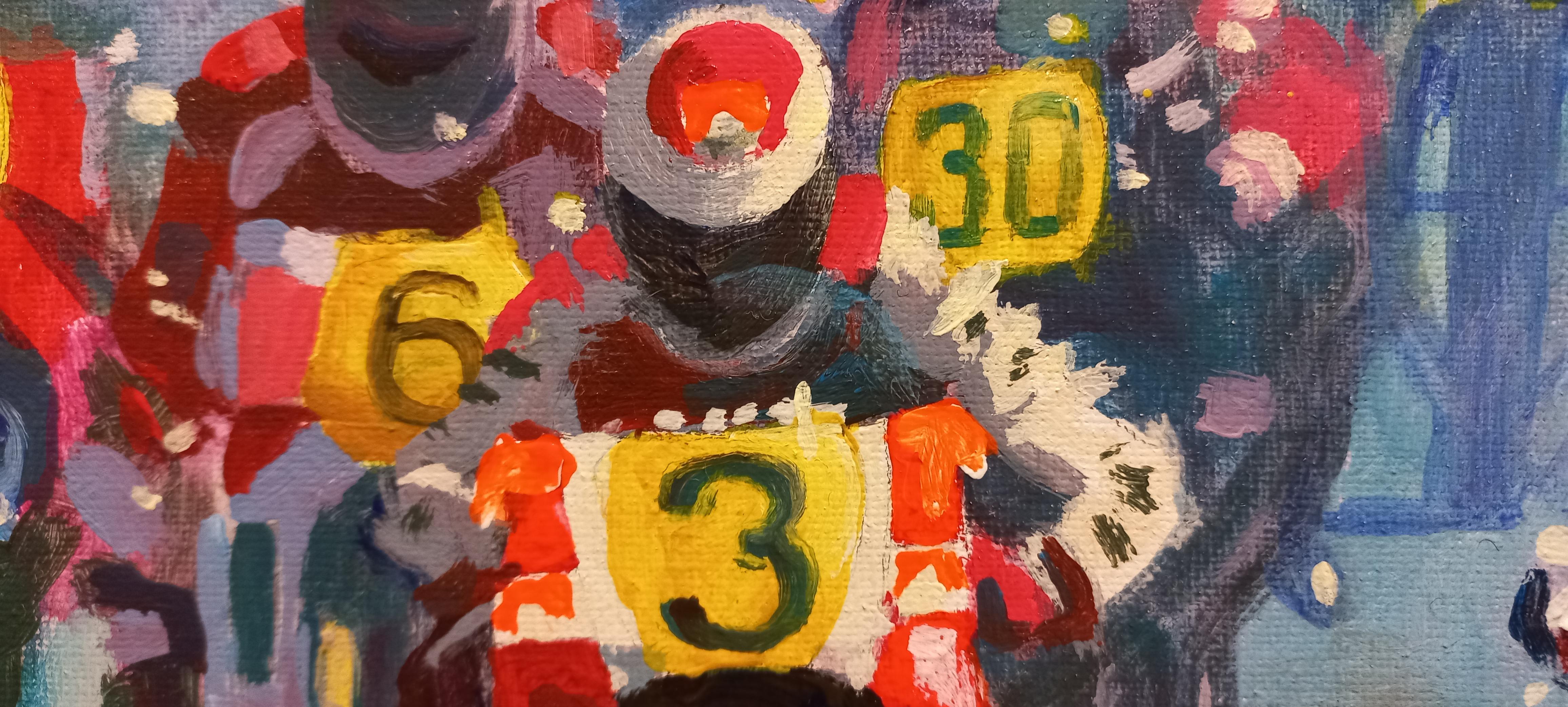 Balaguer 7 Gare automobilistiche Imola 1988   . pittura acrilica originale 2