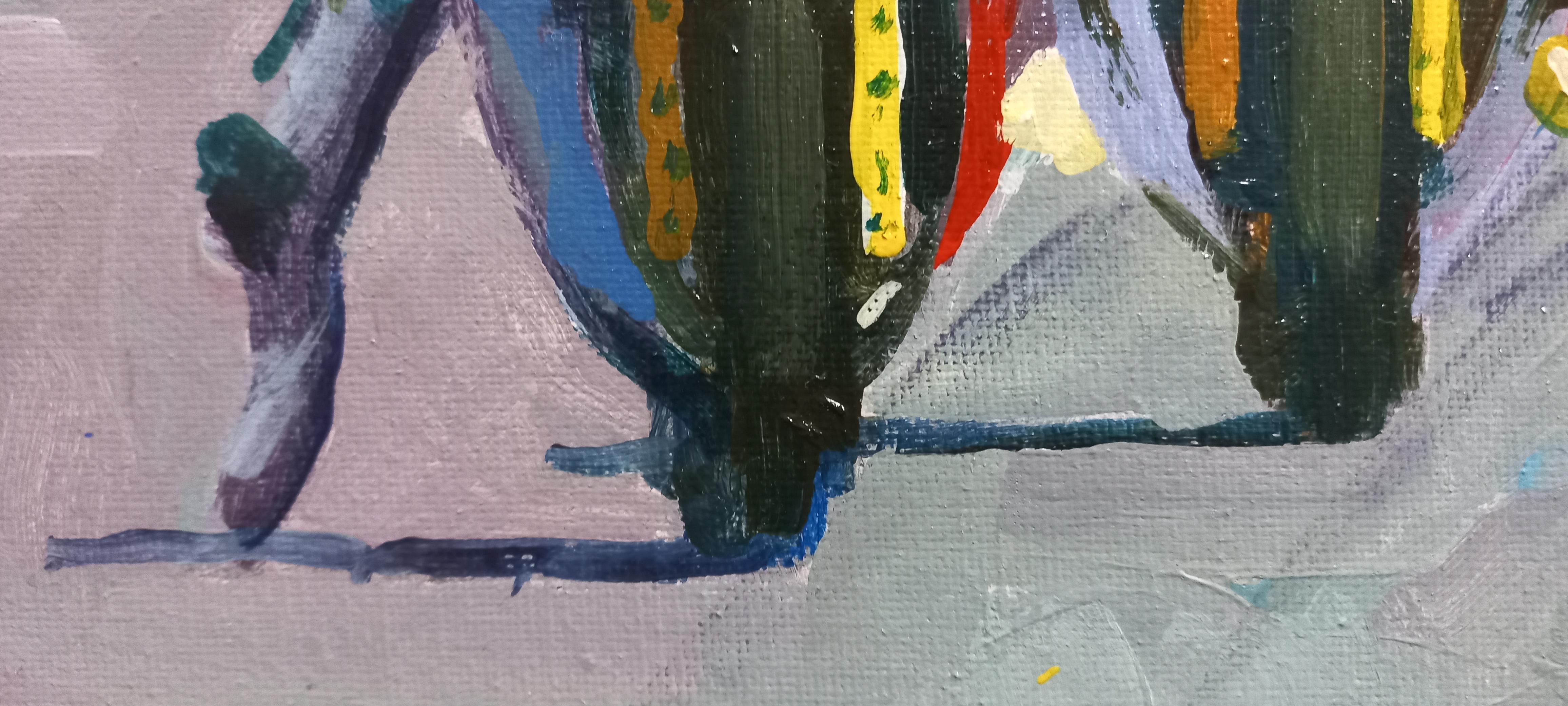 Balaguer 7 Gare automobilistiche Imola 1988   . pittura acrilica originale 4