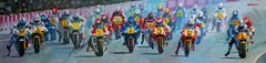 Balaguer 374 Car Races Imola 1988 . original acrylic painting