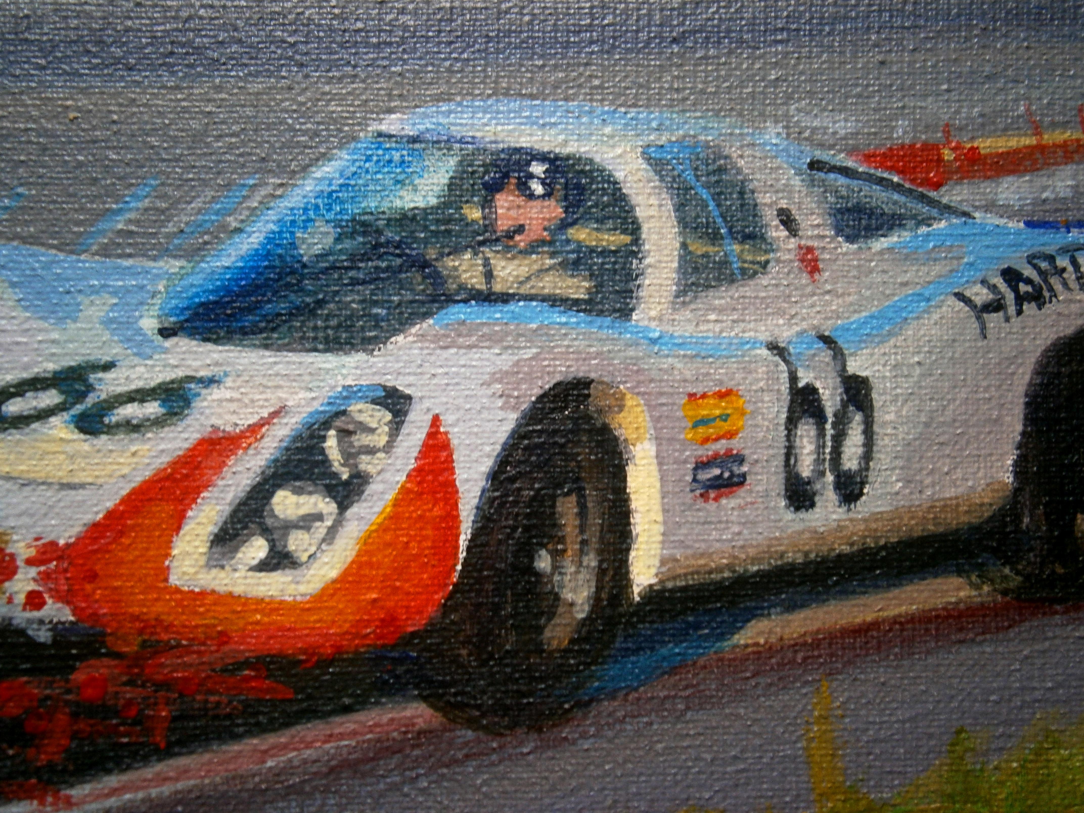 Balaguer  Carreras de coches    Le Mans 1968 - Porsche 907LH - Figurative Painting Negro de Alex BALAGUER