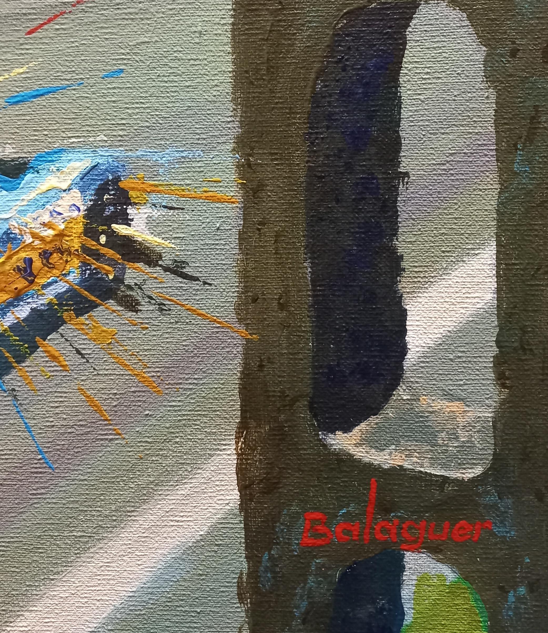 Balaguer Autorennen  Le Mans 1972 Matra MS 670 orig. Acrylgemälde im Angebot 2