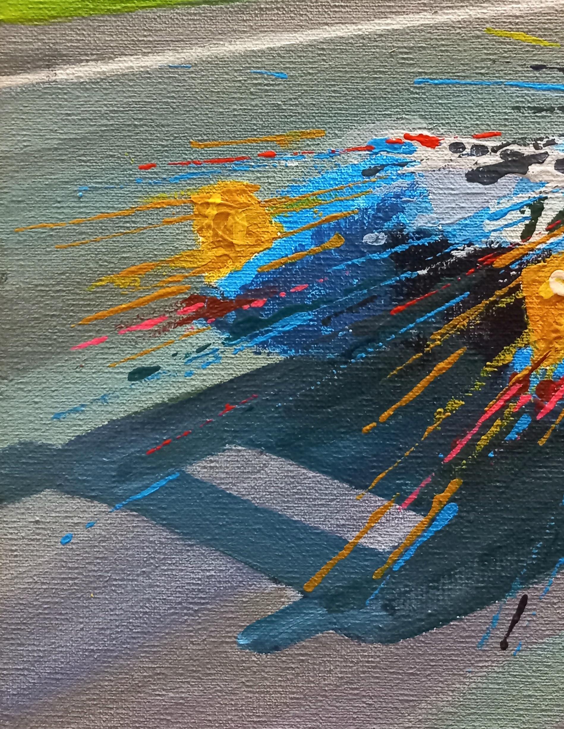 Balaguer Autorennen  Le Mans 1972 Matra MS 670 orig. Acrylgemälde im Angebot 4